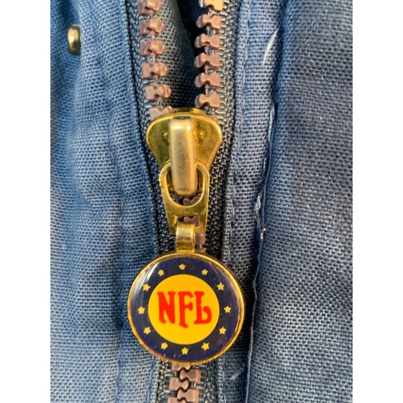 VTG Dallas Cowboys NFL Triple Goose Jacket L Blue Mens Winter Puffer Coat 8977 - Picture 11 of 13